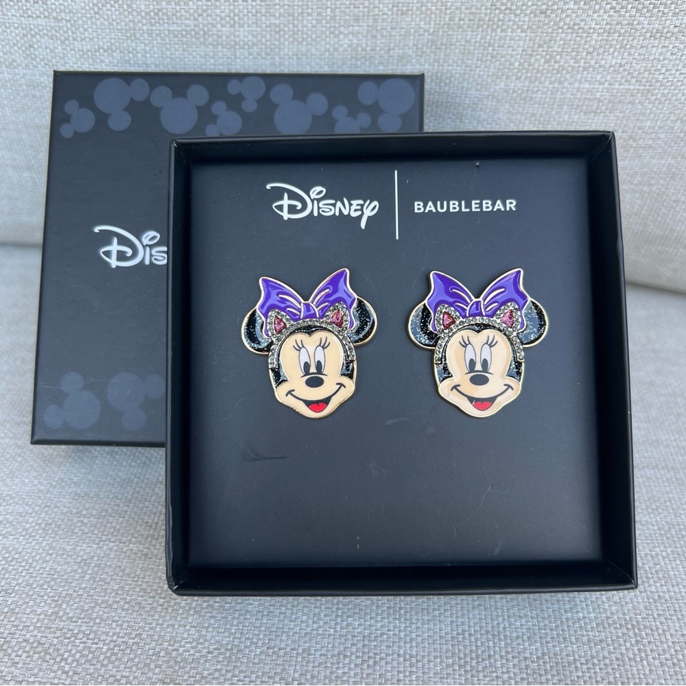 NIB BaubleBar Disney Minnie Halloween earrings